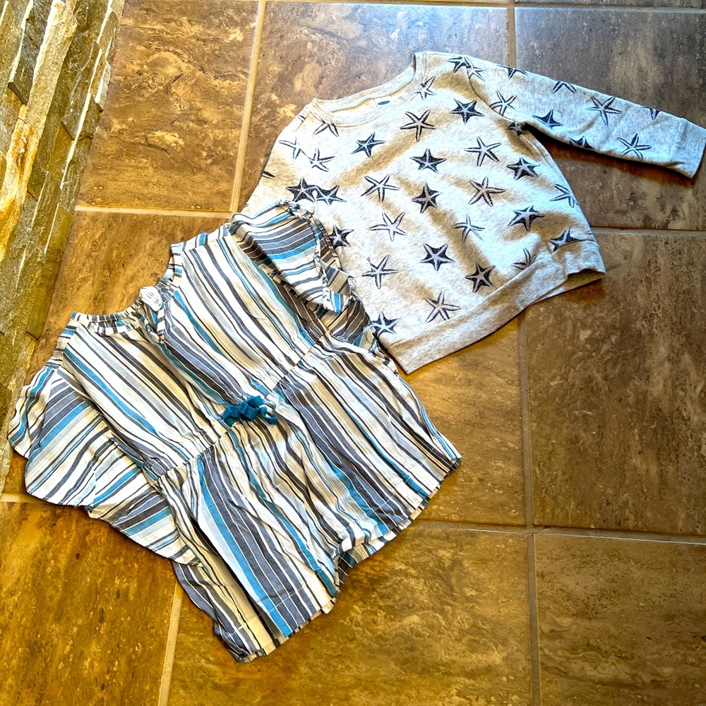 2t Swim Flutter Sleeve Coverup & Sweatshirt